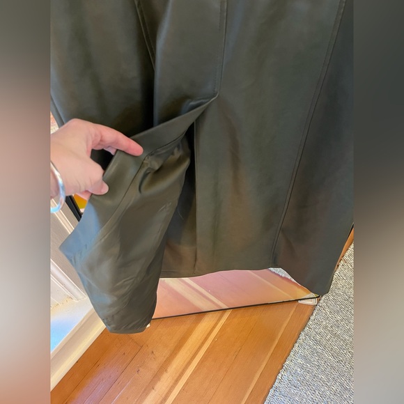 NWT Vegan Leather Trench Coat - Picture 12 of 13